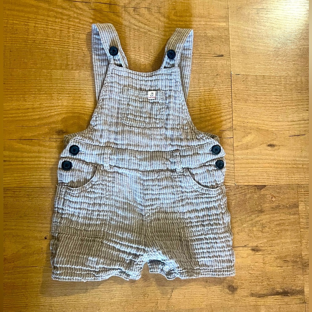 Me and Henry 18-24 month gauze shortie overalls